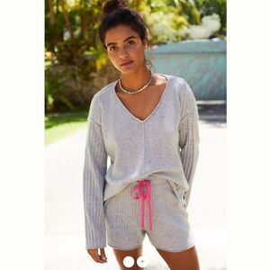 Cozy Gray Knit Lounge Set